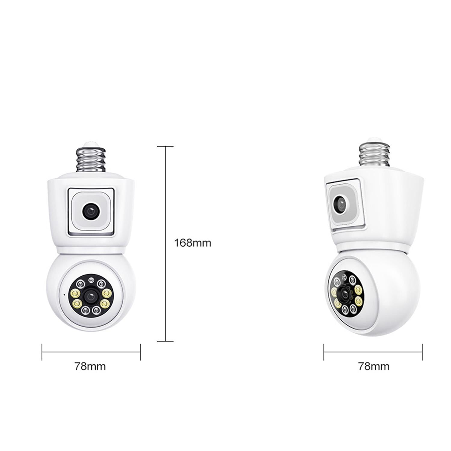 Waterproof Wifi Dual Lens Camera With Motion Detection And Two-Way Audio