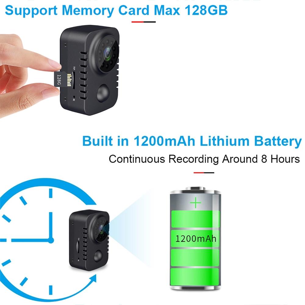 1080P Night Vision Surveillance Camera - Black