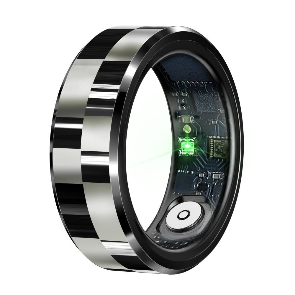 Smart Ring With Health Monitoring Gesture Control And Somatosensory Games - Size 11 - Black