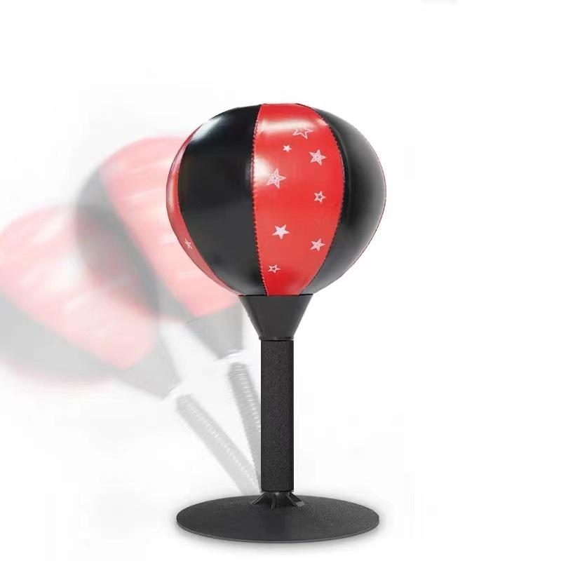 Desktop Boxing Speed Ball With Reaction Target - Red / Black