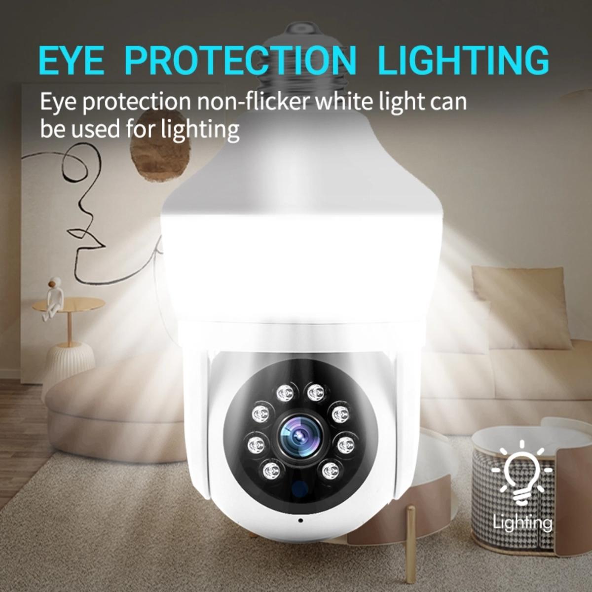 Smart Night Vision Camera With Motion Tracking And Voice Intercom - White