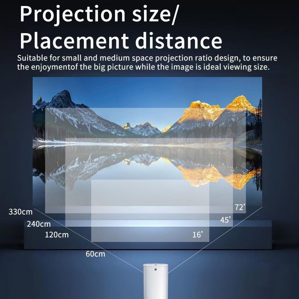 Portable Mini Led Projector - 800 Lumens 480X360 Resolution - White