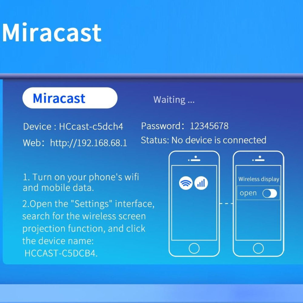 Portable Mini Led Projector - 800 Lumens 480X360 Resolution - White