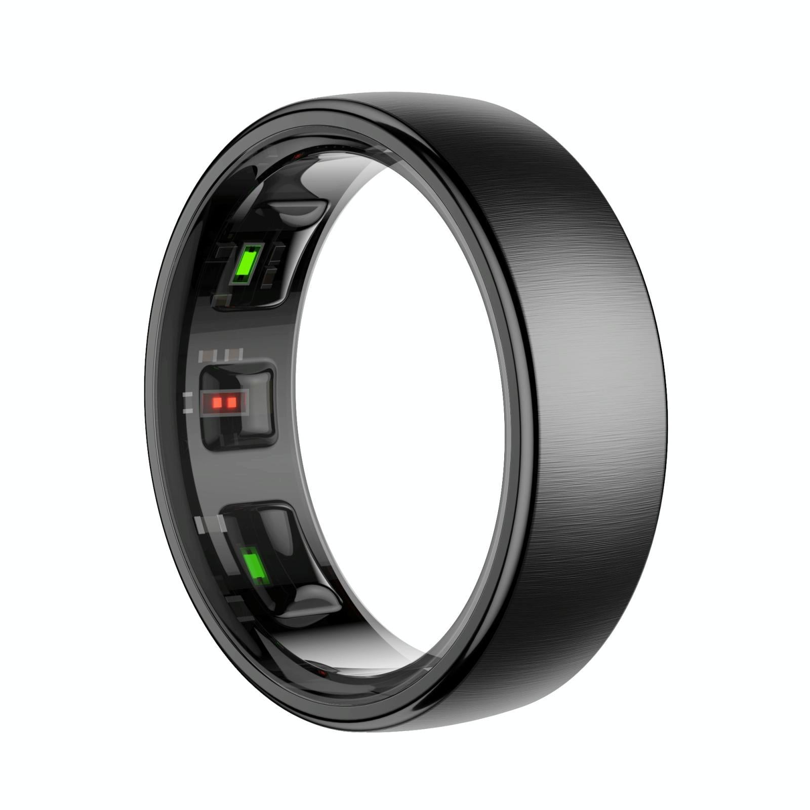 Smart Ring Heart Rate Blood Oxygen Sleep Sports Size 13 - Black