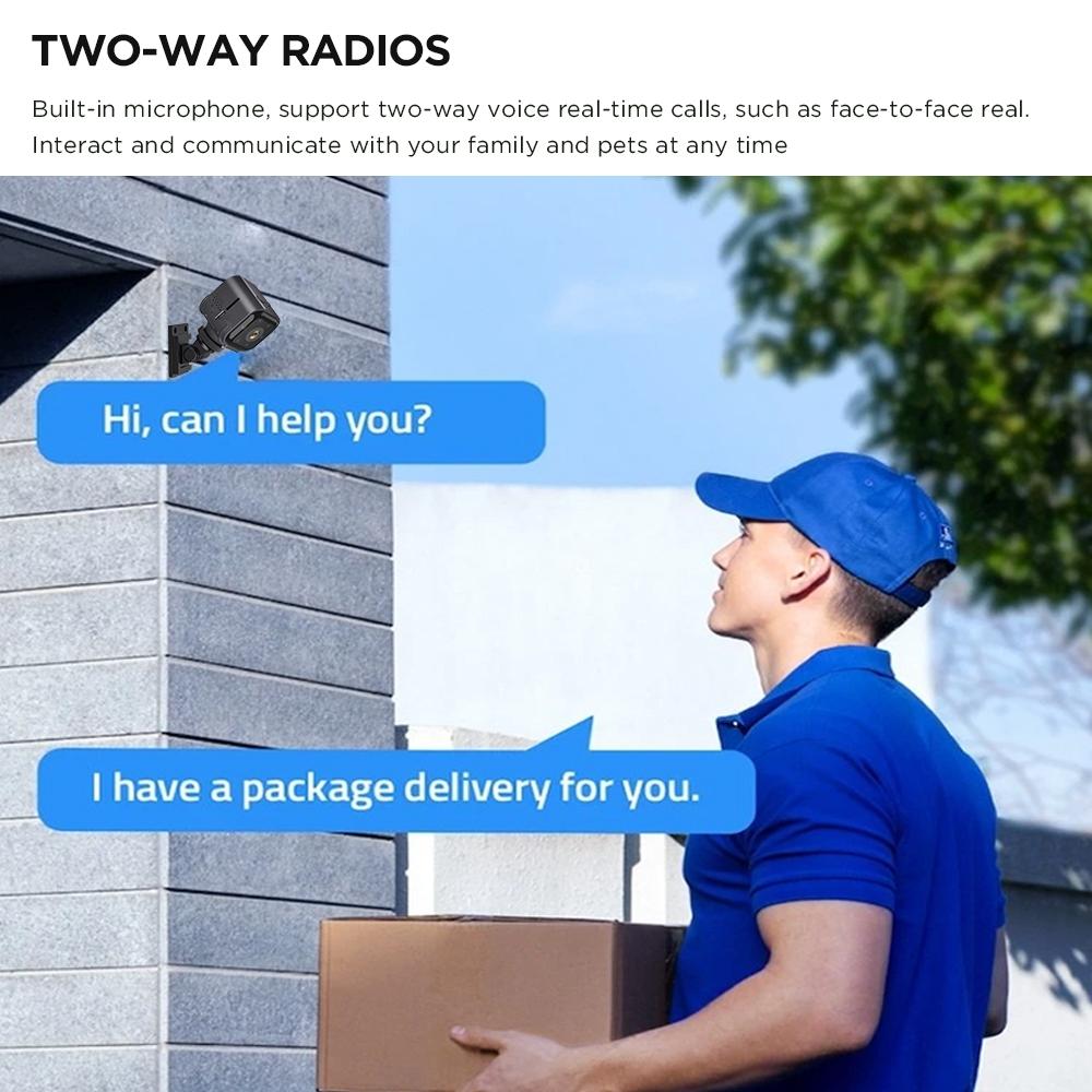 Smart Mini Night Vision Camera - Black Outdoor