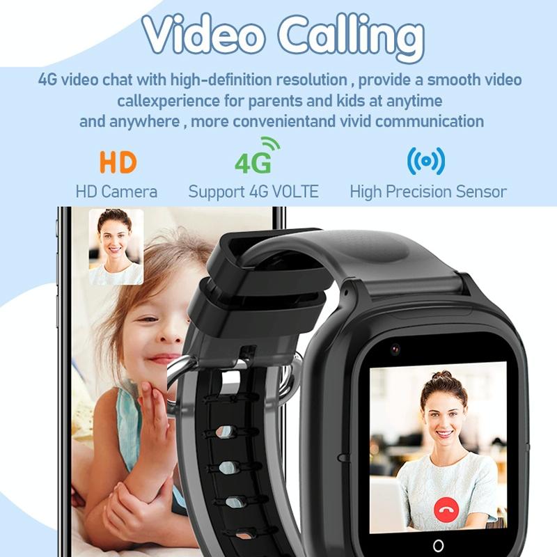 4G Kids Smart Phone Positioning Watch Ip67 Waterproof / Video / Voice Calling - Pink