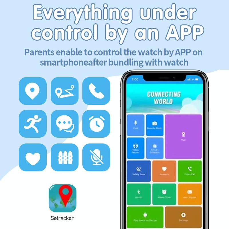 4G Kids Smart Phone Positioning Watch Ip67 Waterproof / Video / Voice Calling - Pink