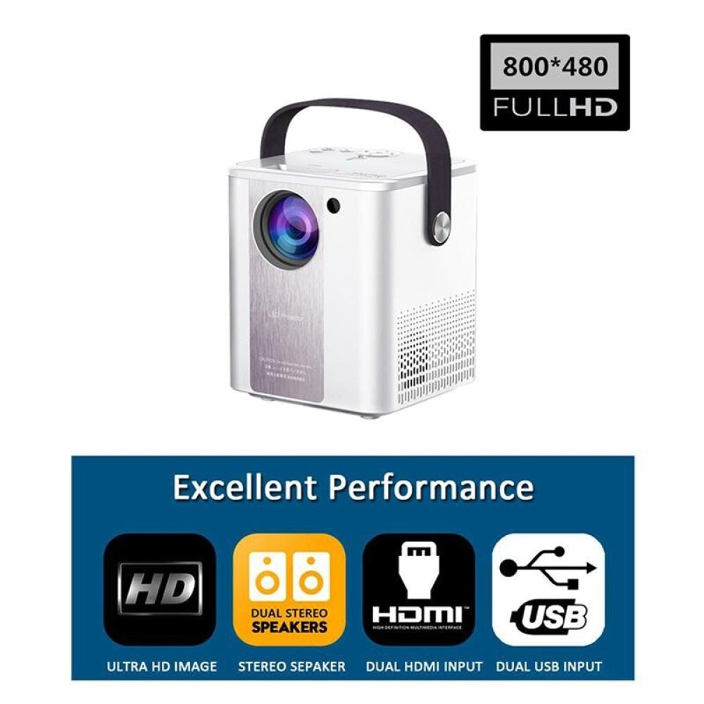 Portable Mini Hd Led Projector - C500 - White