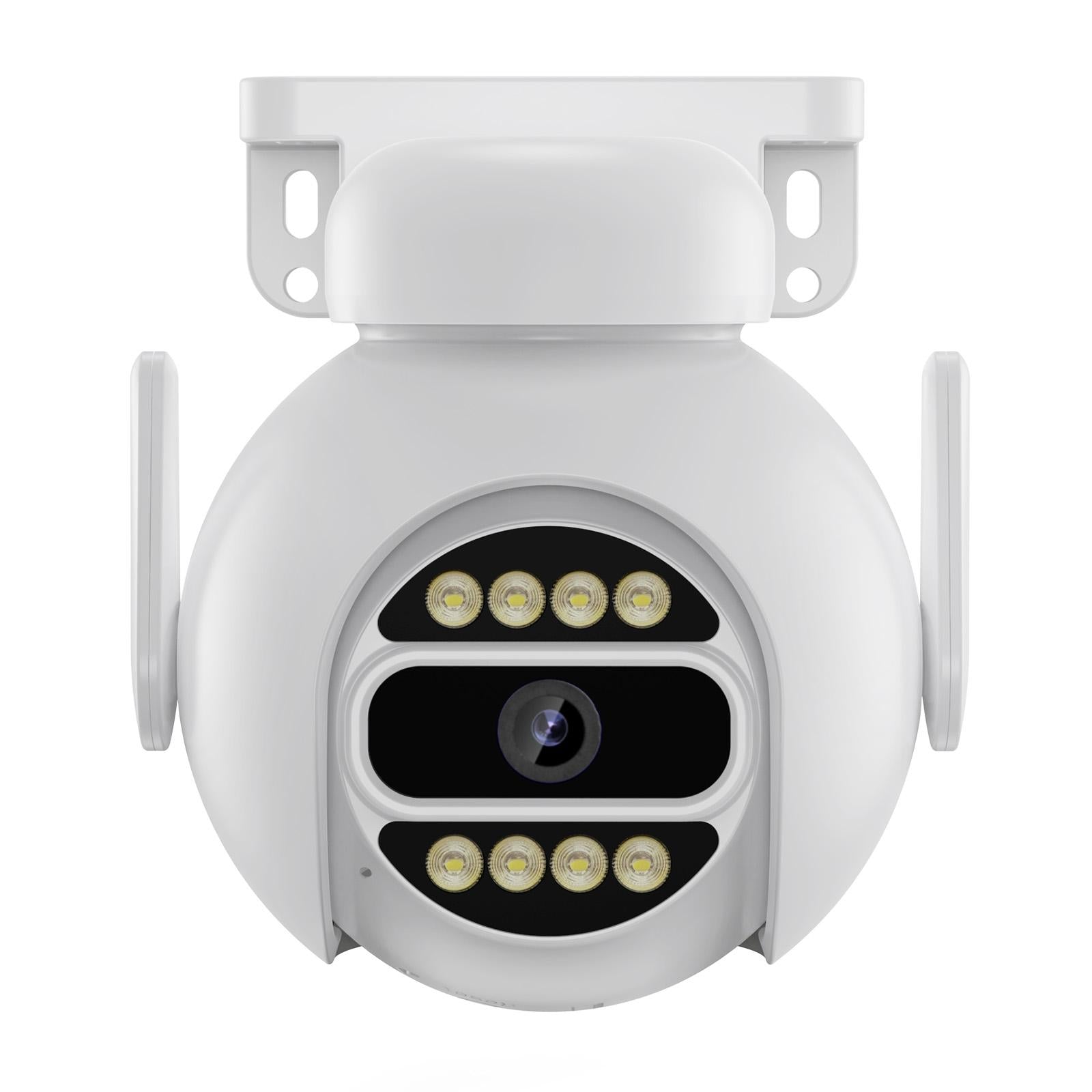 Smart Wifi Surveillance Camera With Dual-Light Night Vision And Two-Way Audio - White
