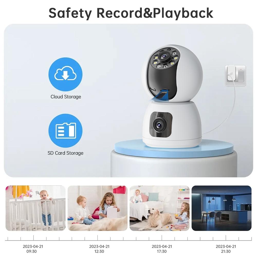 Waterproof Smart Wifi Camera With 4Mp Zoom - Hd Indoor White