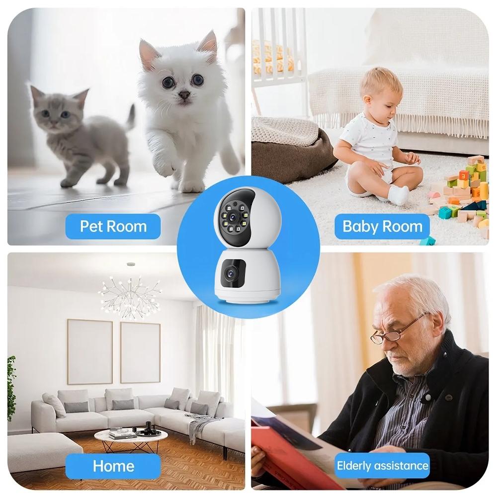 Waterproof Smart Wifi Camera With 4Mp Zoom - Hd Indoor White