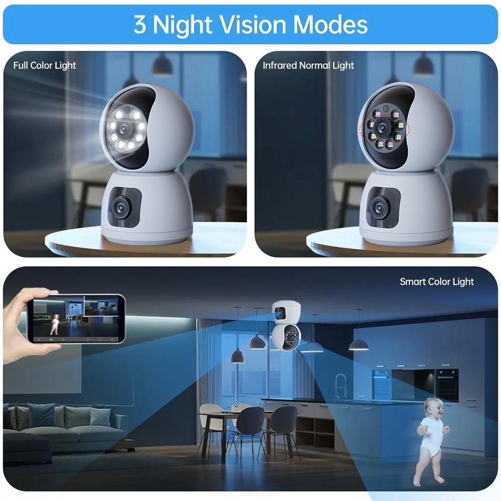 Waterproof Smart Wifi Camera With 4Mp Zoom - Hd Indoor White