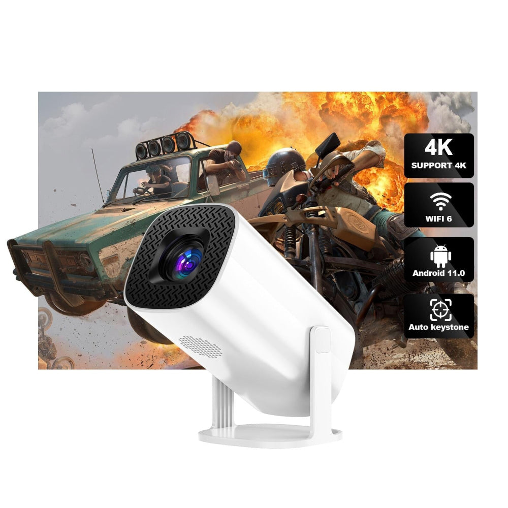 Portable Wifi Projector With Android 11 Os And Hd Display