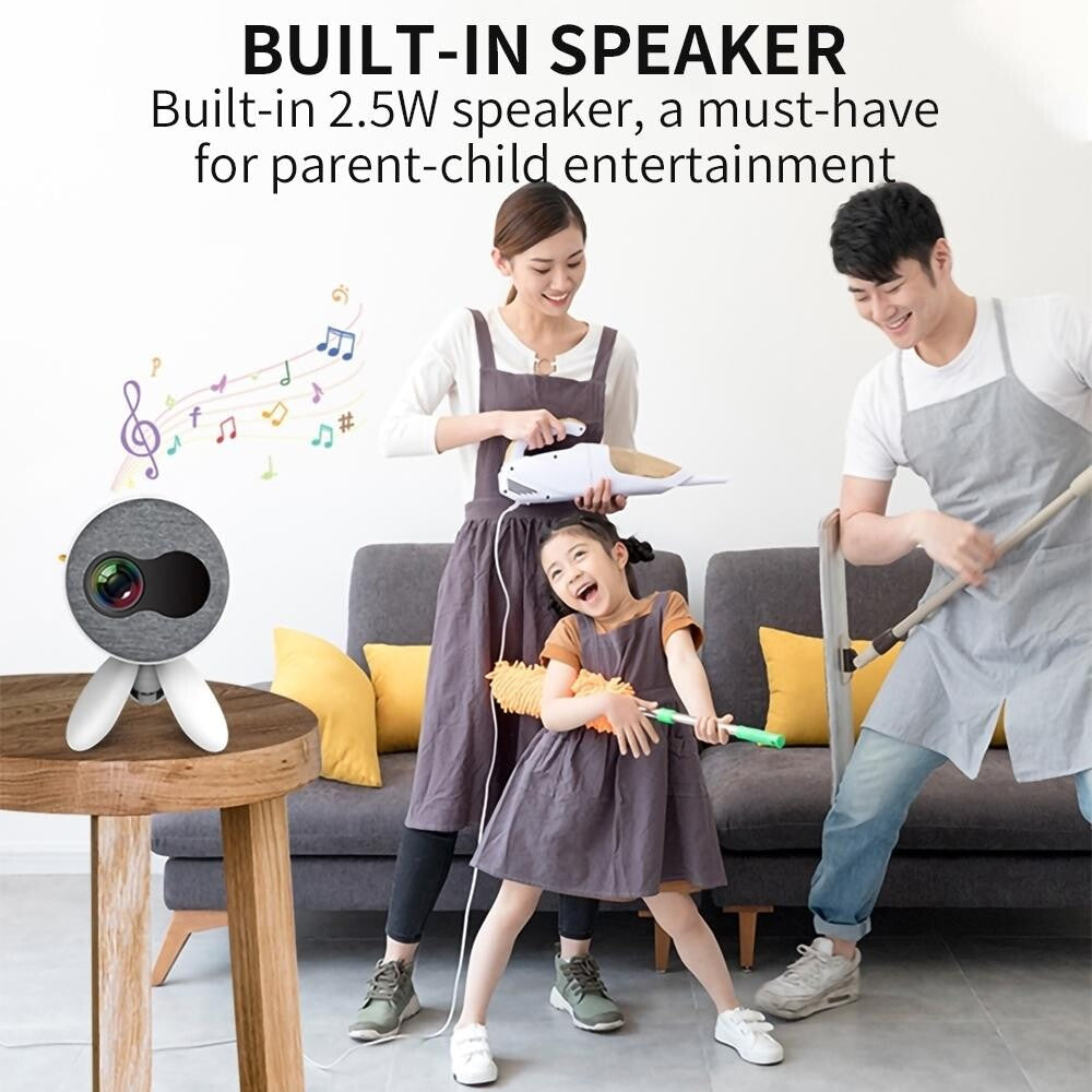 Portable Children'S Projector With Speaker - Yg220 - Black