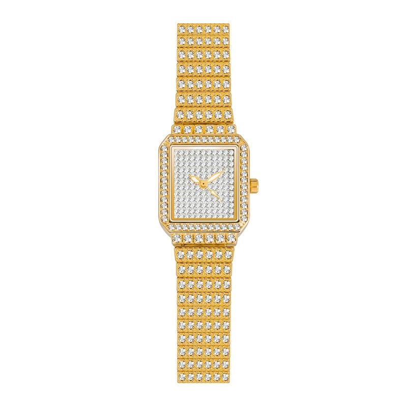 Women Diamond Chain Watch - Elegant and Timeless - Gold