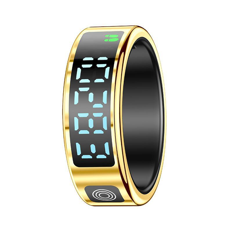 Smart Ring Hand Gestures Health Monitoring Sports Modes Size 12 - Gold