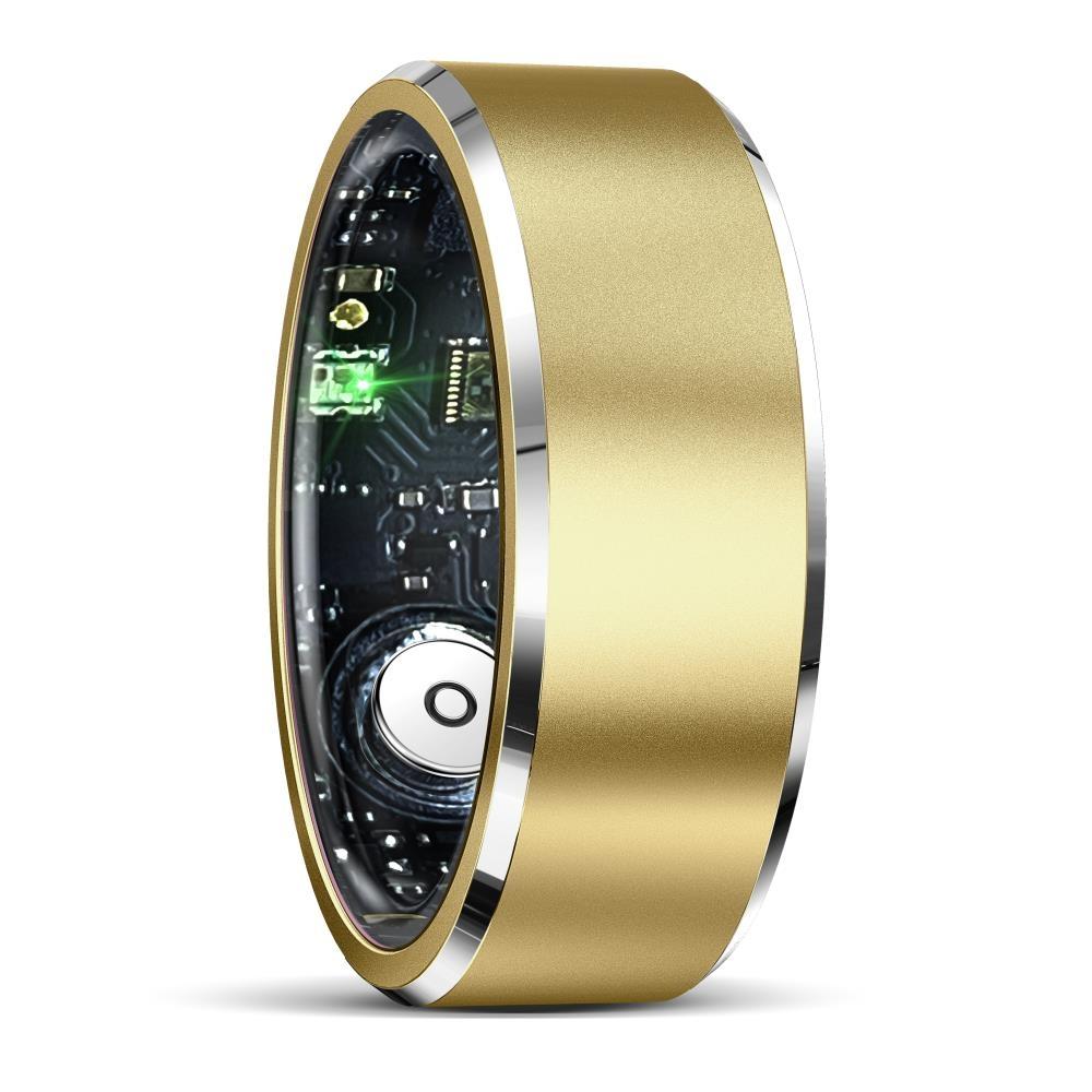 Smart Ring For Health Monitoring & Multiple Sports Modes - R5 Size 8 - Gold