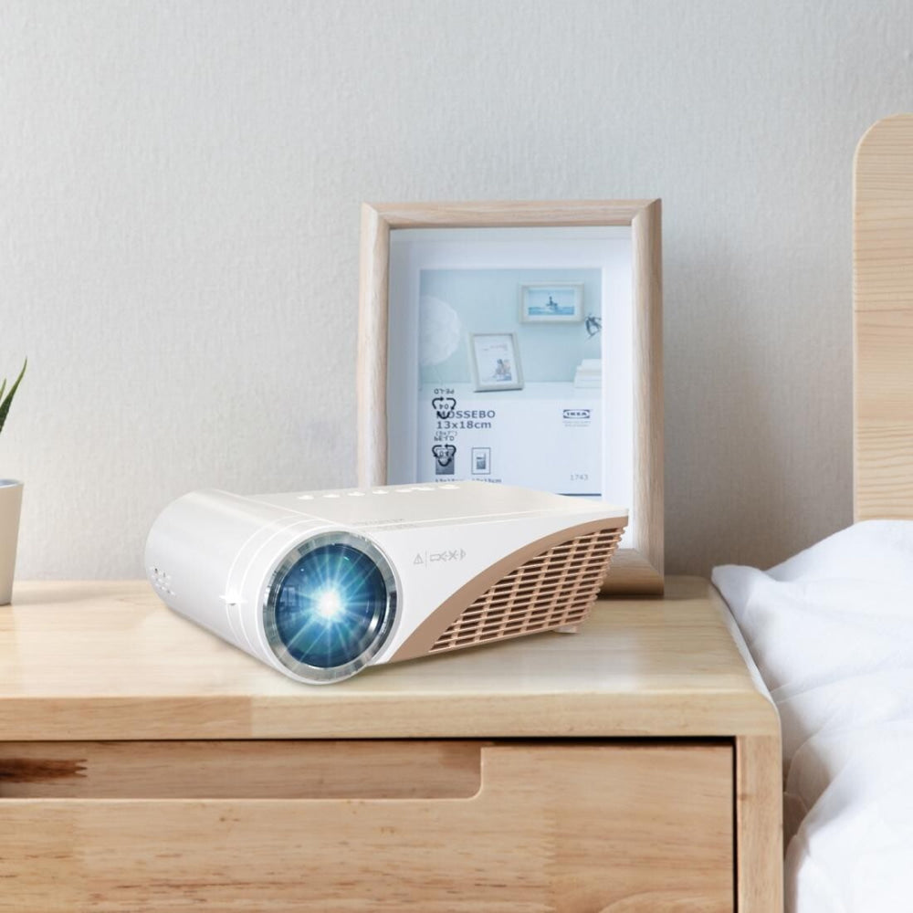 Portable Home Theater Projector - 5500 Lumens Hd Led 1280X720 - White