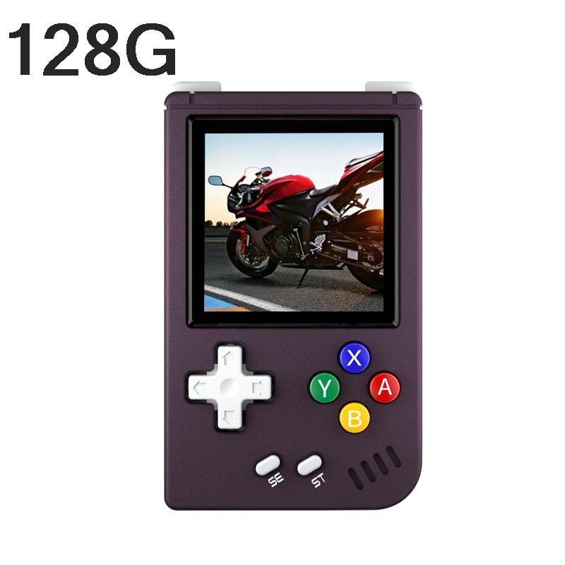 Retro Game Console - 128G 5000 Games 1.54 Ips Linux - Dark Purple - 128G 5000 Games
