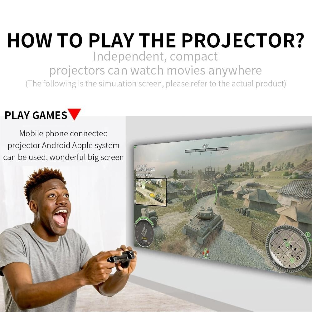 Portable Children'S Projector With Speaker - Yg220 - White