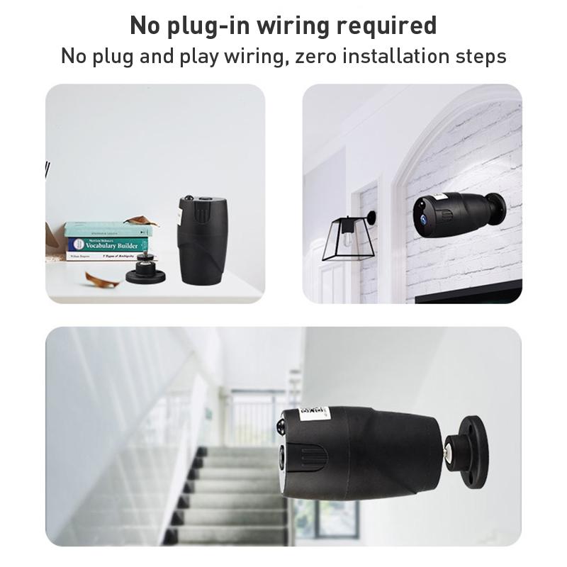 Smart Wifi Camera With Night Vision And Two-Way Audio - Black