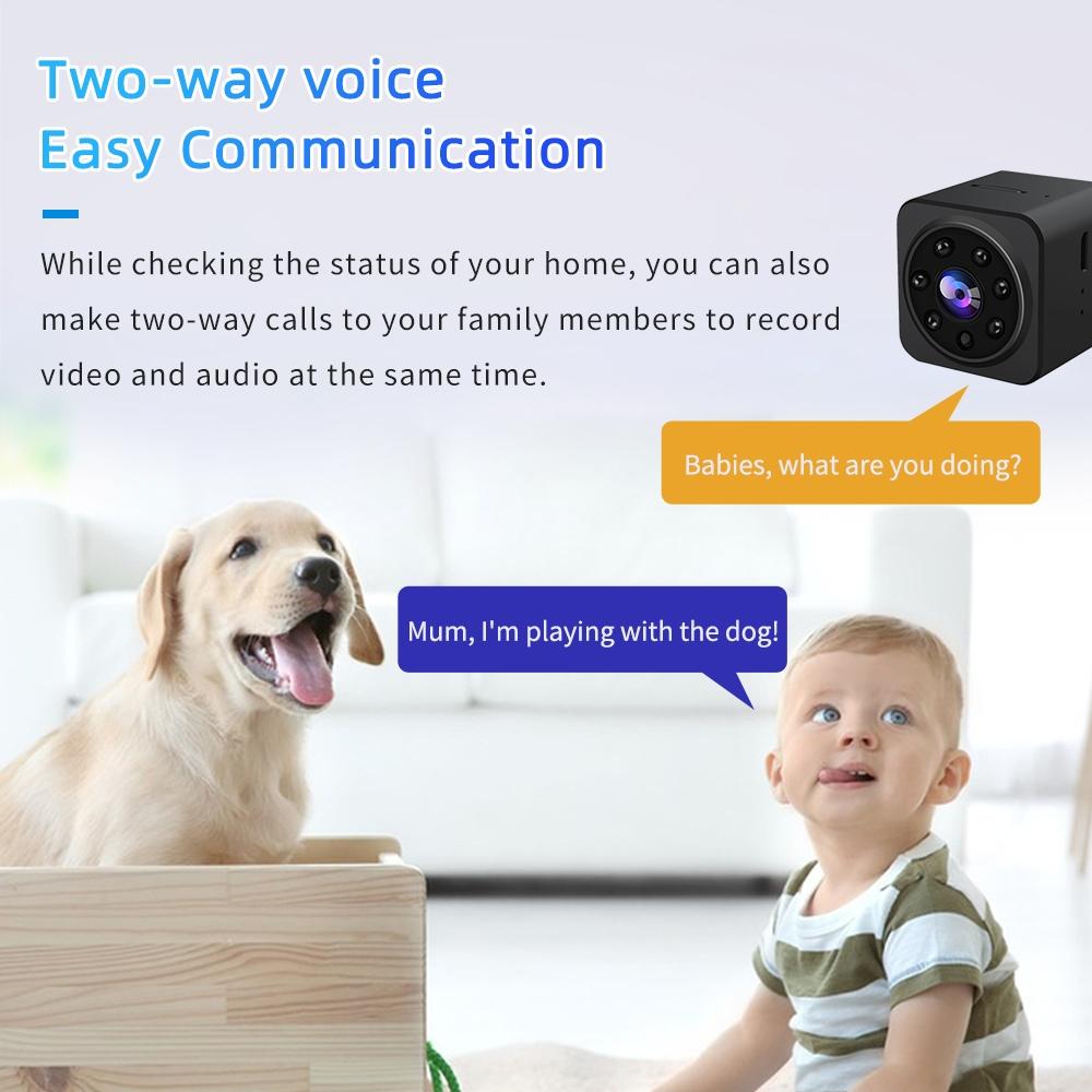 Wireless 1080P Smart Camera With Two-Way Voice Intercom - Black