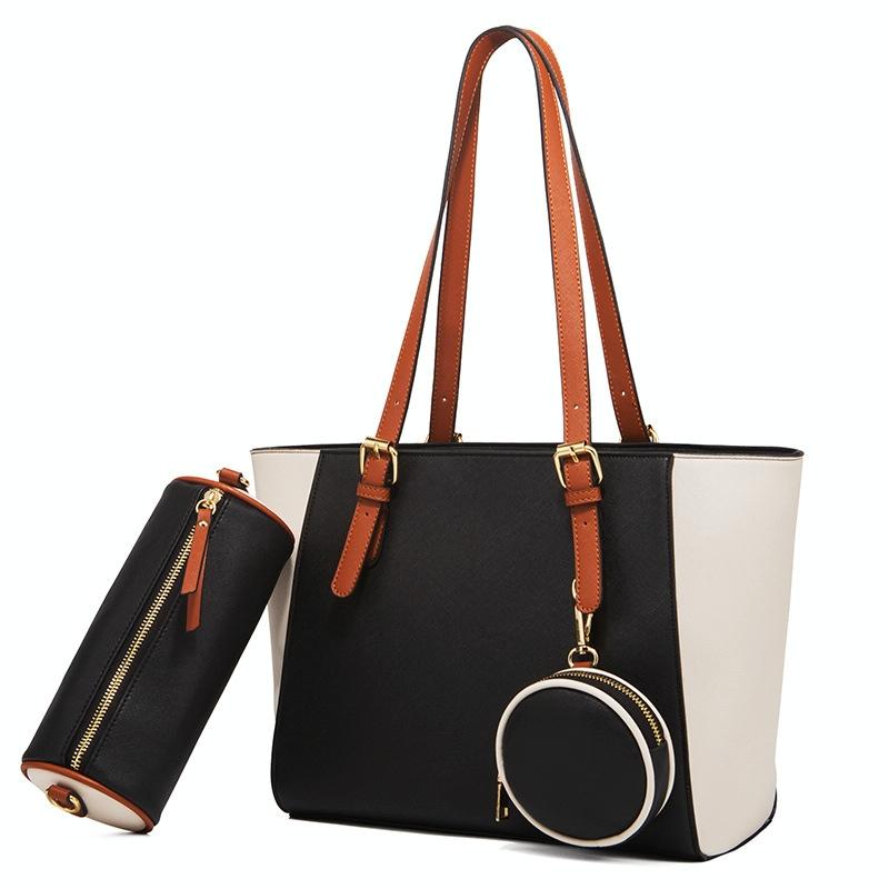 Large Capacity 3-in-1 Fashion Handbag for Women - Black
