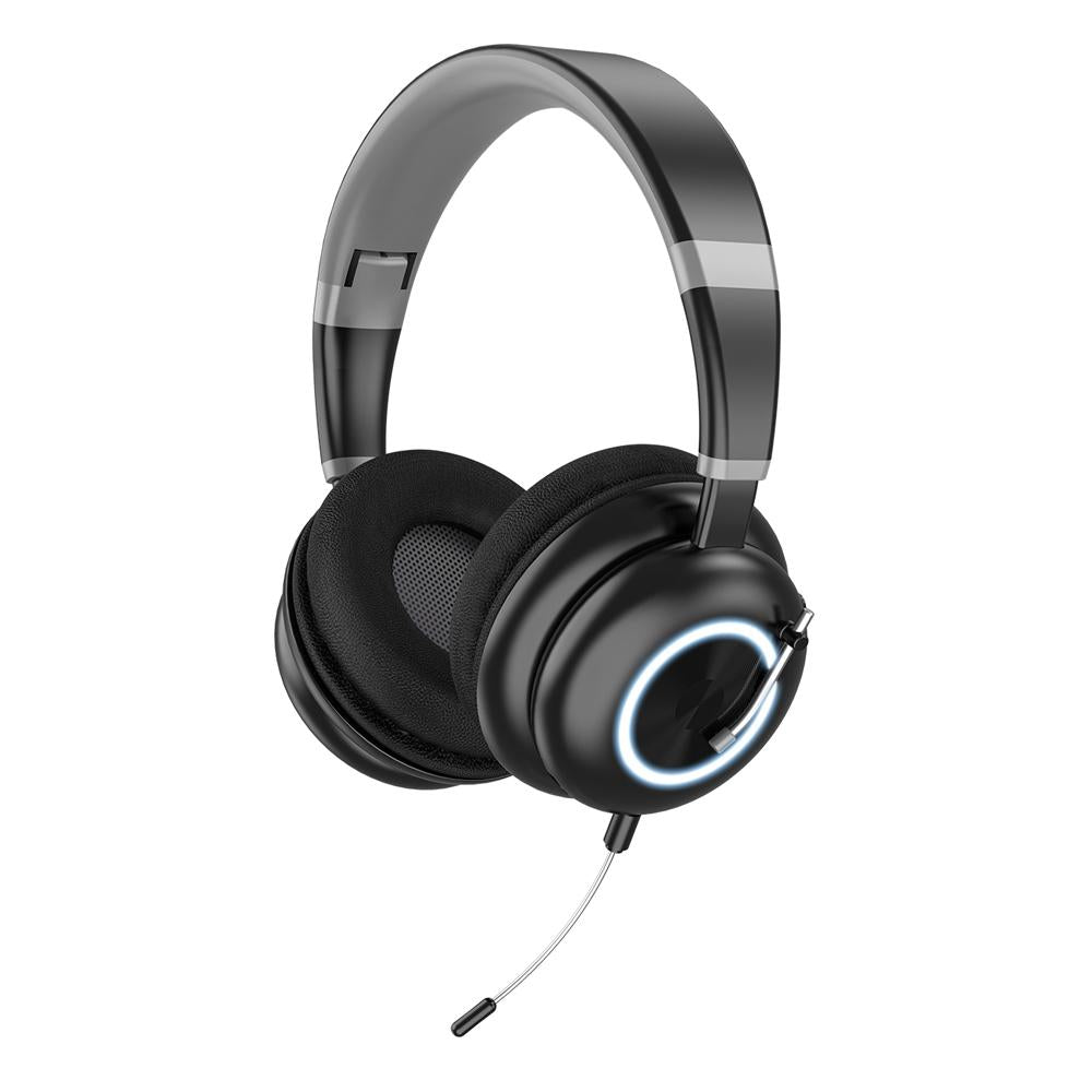 Foldable Wireless Headset With Mic Ke-29 - Black