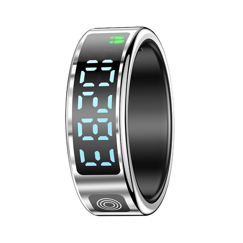Smart Ring Gesture Control Health Monitoring Sports Modes - Silver