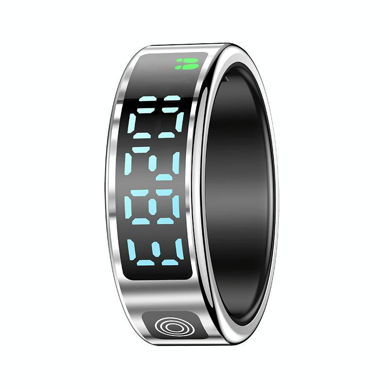 Smart Ring Hand Gestures Health Monitoring Sports Modes Size 12 - Silver