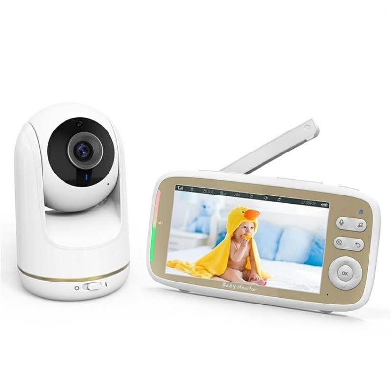 5-Inch Hd Baby Monitor With Built-In Ptz Rotation For Enhanced Security