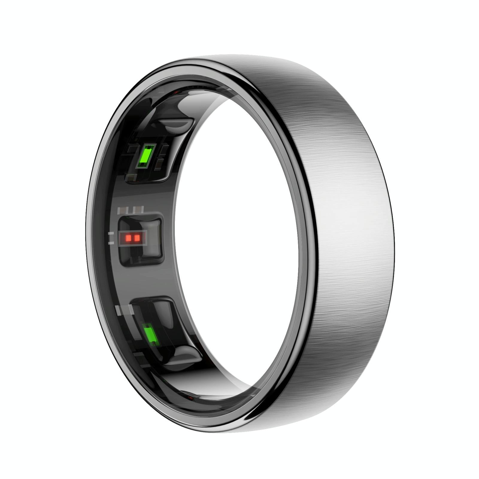 Smart Ring Heart Rate Blood Oxygen Sleep Sports Size 13 - Silver