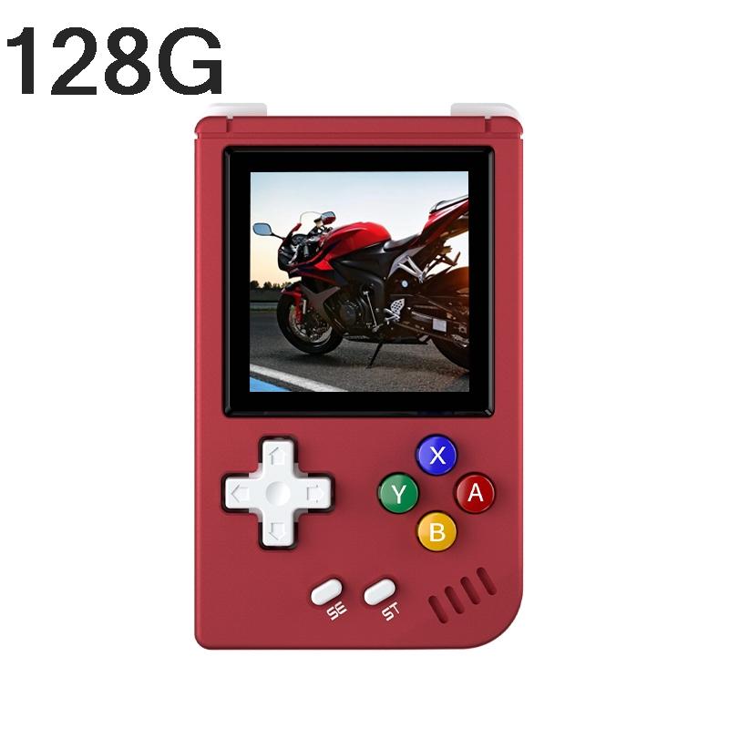 Retro Game Console - 128G 5000 Games 1.54 Ips Linux - Red - 128G 5000 Games