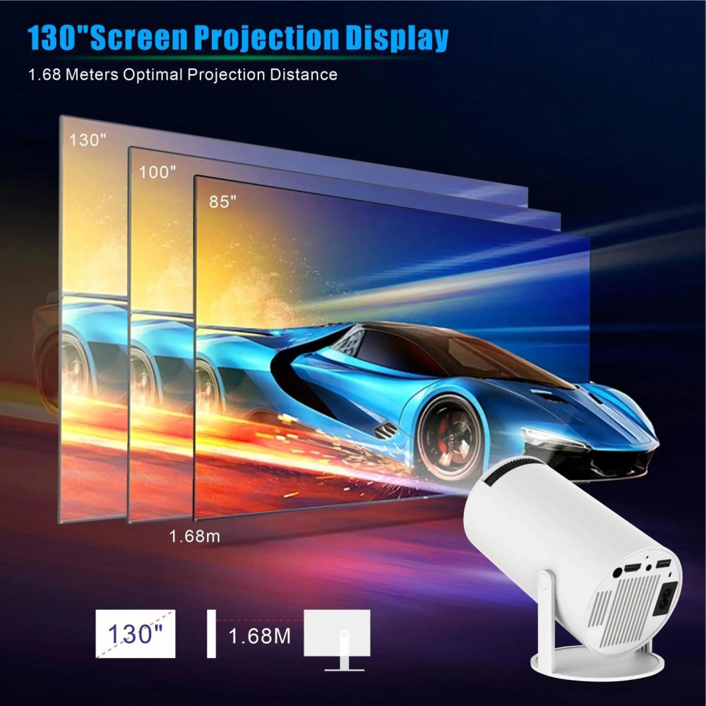 Smart Portable Projector With Android 11.0 System - 120 Lumen