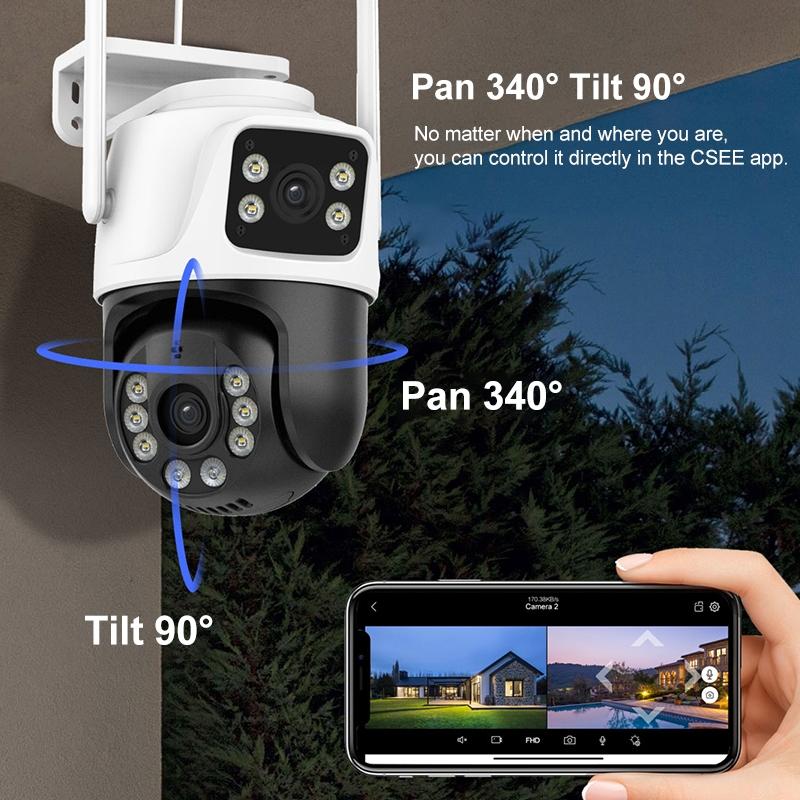 6Mp Dual Camera With Wifi Two-Way Voice Intercom & Night Vision