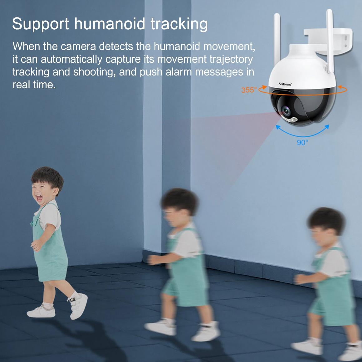 Waterproof Wifi Camera With Auto Tracking And Night Vision