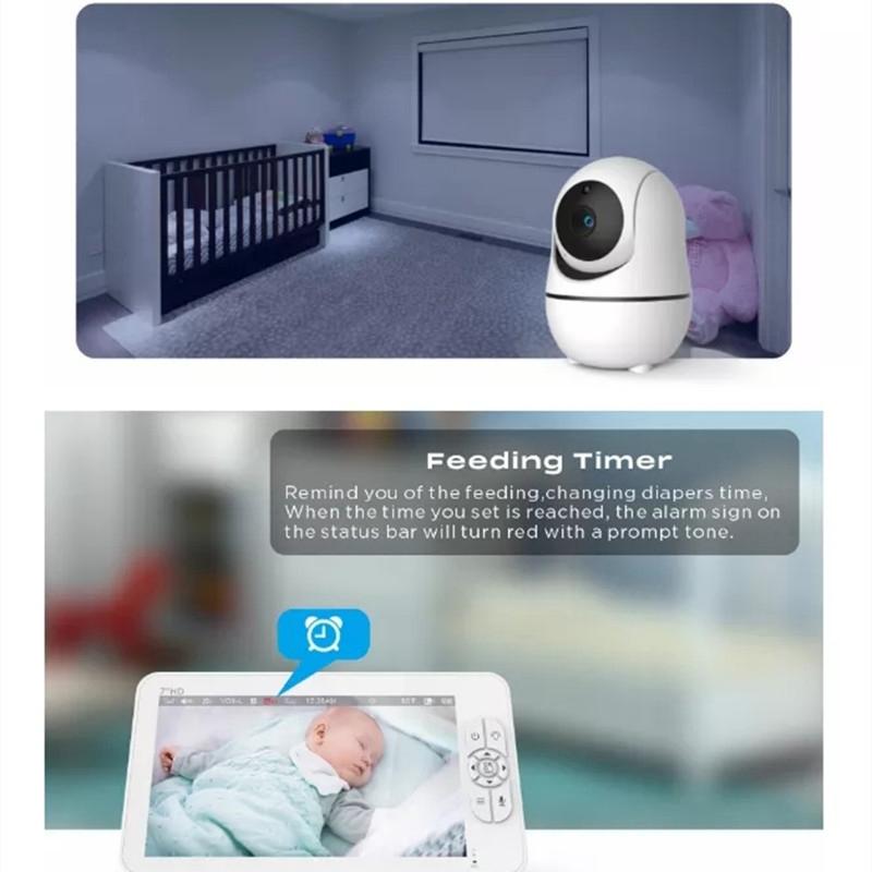 Wireless Baby Monitor With 7 Screen Night Vision & Two-Way Intercom