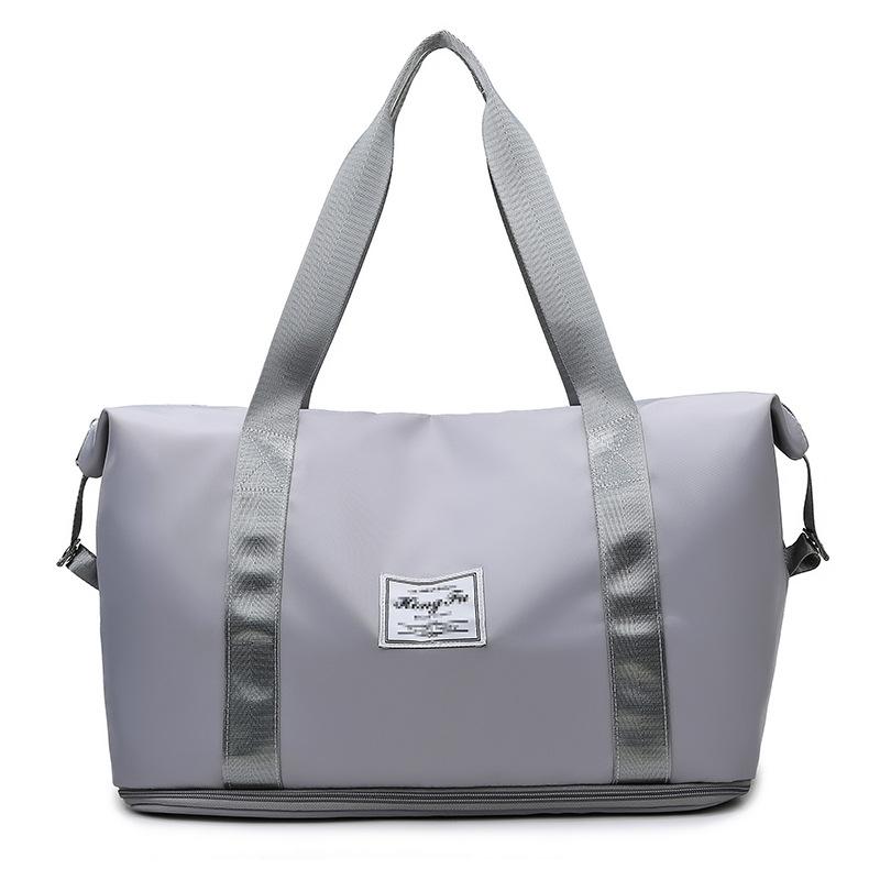 Sports Gym Duffel Bag with Wet / Dry Separation - Large Capacity - Grey