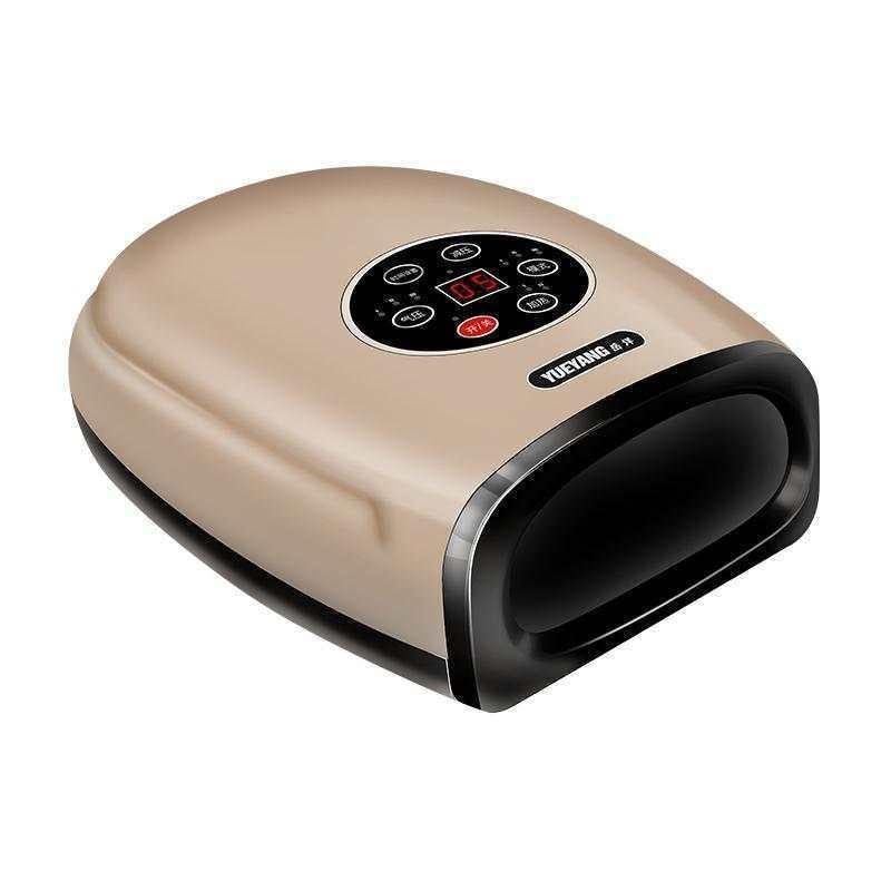 Hand Finger Joint Massager Wrist Palm Physiotherapy Mouse Meridian Acupoint Charging Amber Gold - Pearl Black