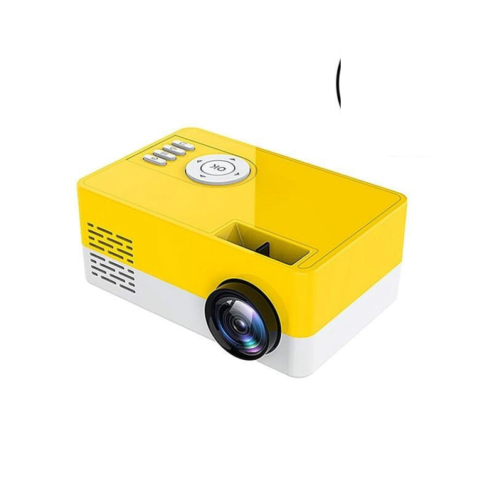 Portable Hd 1080P Led Projector With Tf / Av / Usb Support - Blue White
