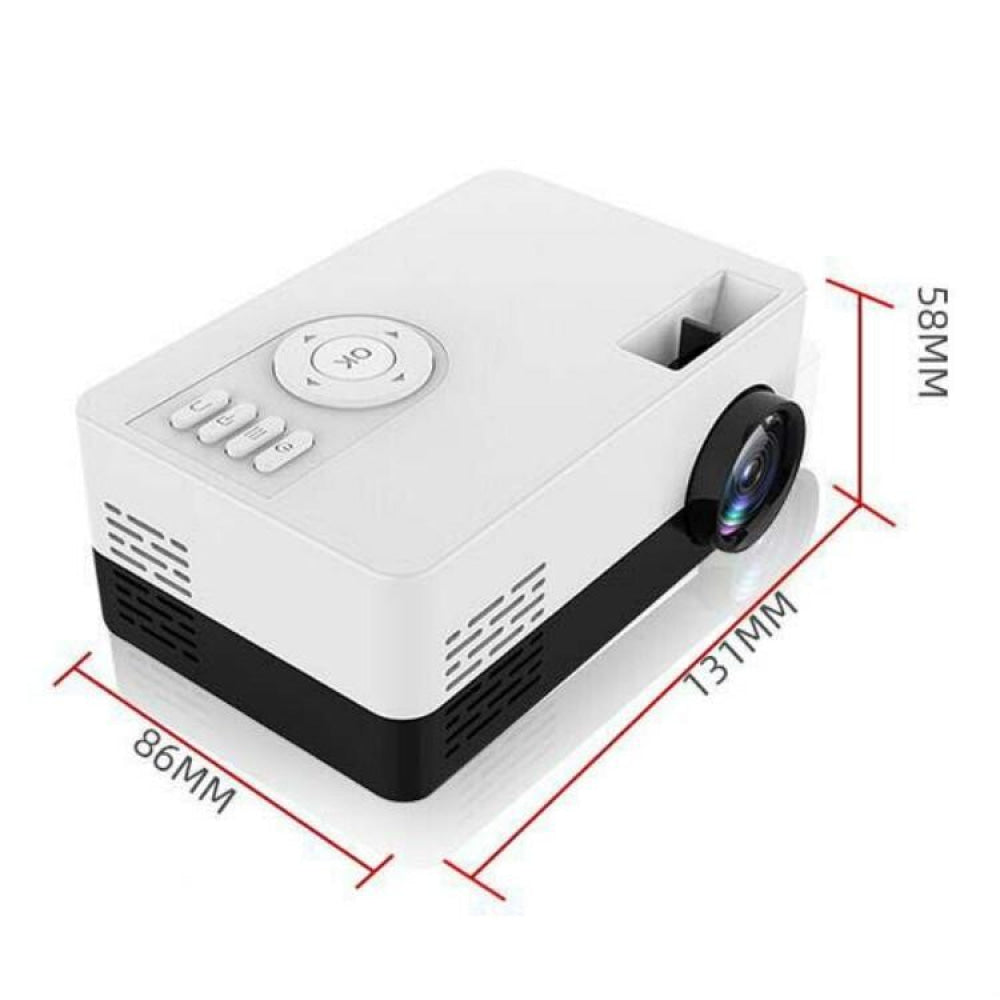 Portable Hd 1080P Led Projector With Tf / Av / Usb Support - Blue White