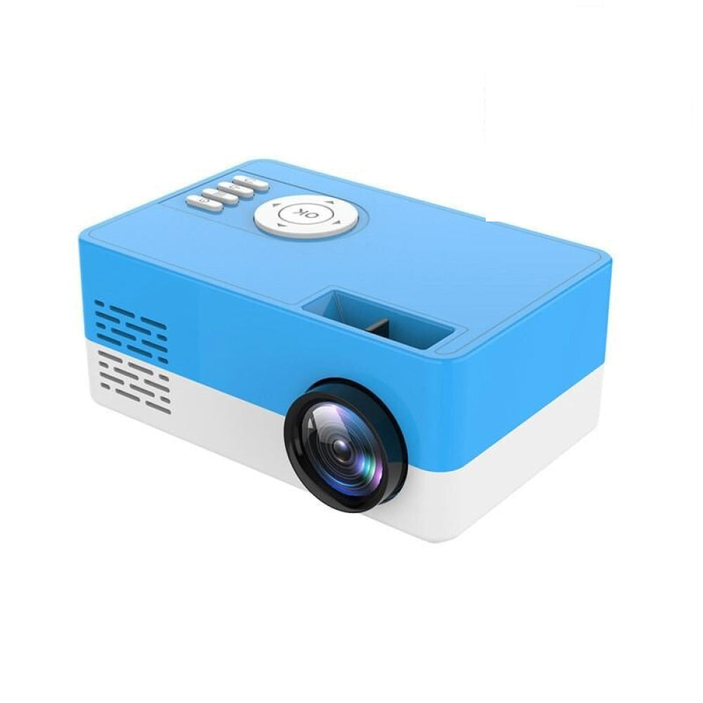 Portable Hd 1080P Led Projector With Tf / Av / Usb Support - Blue White
