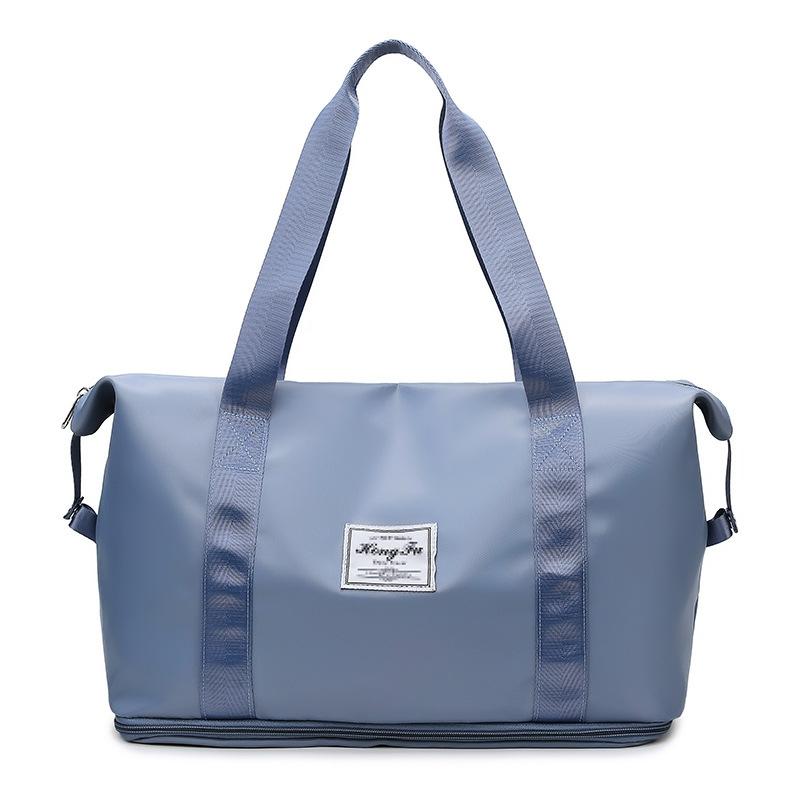 Sports Gym Duffel Bag with Wet / Dry Separation - Large Capacity - Mist Blue