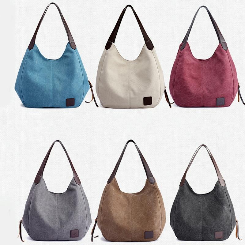 Retro Art Lady Shoulder Bag - Simple & Chic Beige - Black