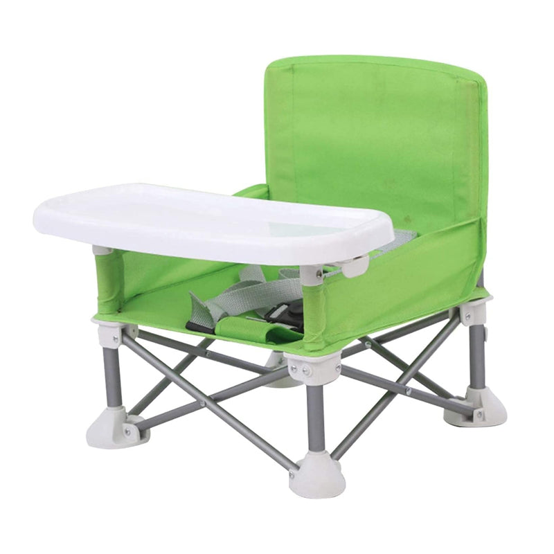 Vibe Geeks Foldable Camping and Dining Chair Outdoor Booster Seat for Toddlers - Khaki