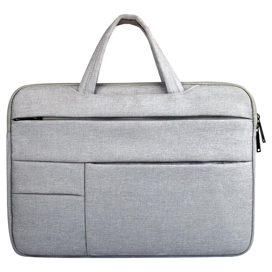Portable Oxford Cloth Laptop Bag for 12 Devices - Multiple Pockets - Grey