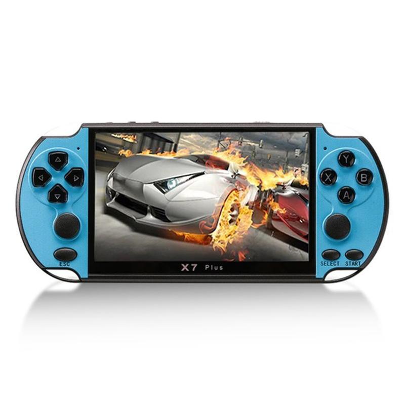 Retro Classic Handheld Game Console With 5.1 Hd Screen & 8G Memory - Supports Mp4 / Ebook - Blue