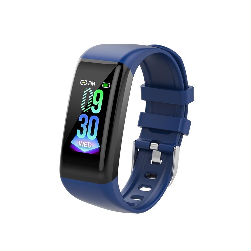 Waterproof Smart Bracelet With Call Heart Rate Bp Sleep And Sedentary Functions - Blue