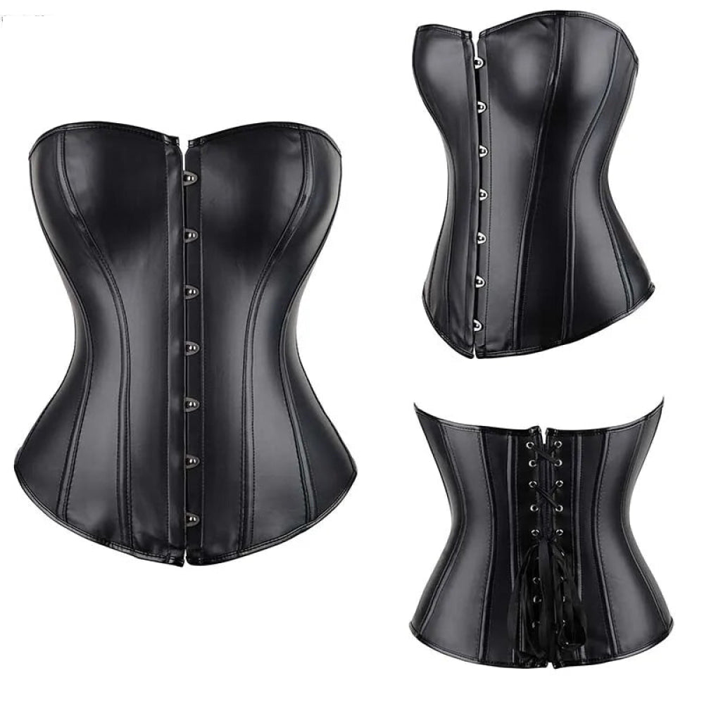 Steampunk Plus Size Slimming Body Shapewear Corset Red / Black - Black - 5Xl