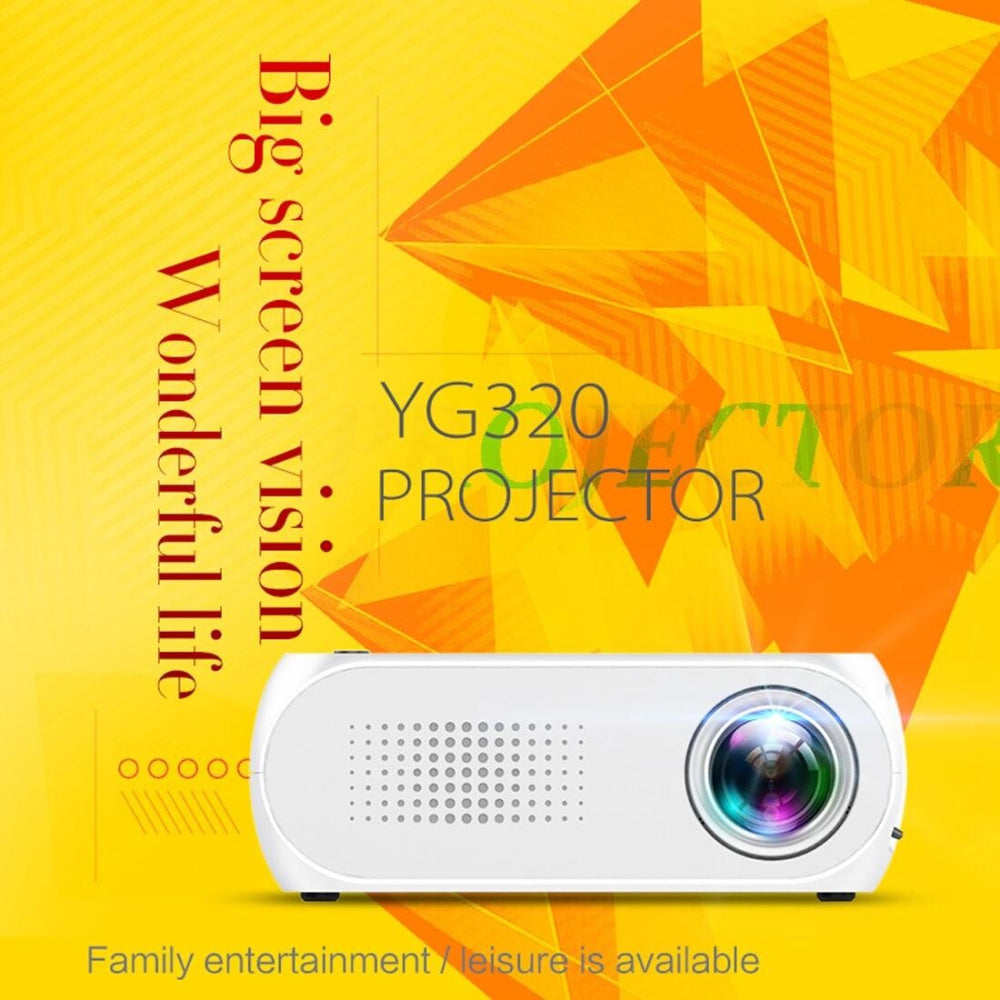 Mini Led Projector For Home Theater - Supports Hdmi Av Sd Usb - 320X240 Resolution - Silver